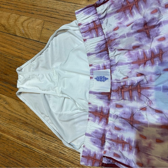 Free People Varsity blues Sandstorm Purple and Red Athletic Shorts Medium - Picture 7 of 8